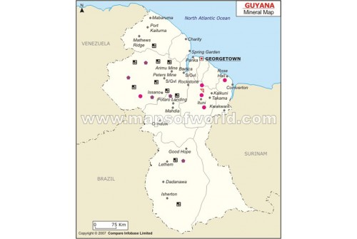 Guyana Mineral Map