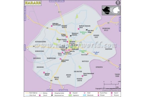 Harare Map