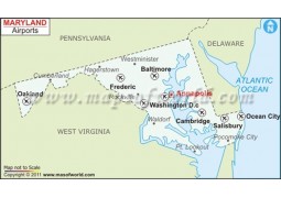Maryland Airports Map - Digital File