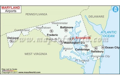 Maryland Airports Map