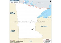 Blank Map of Minnesota - Digital File