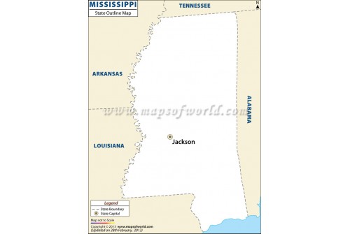 Blank Map of Mississippi
