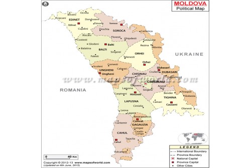 Political Map of Moldova