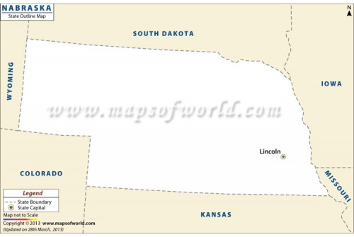 Blank Map of Nebraska