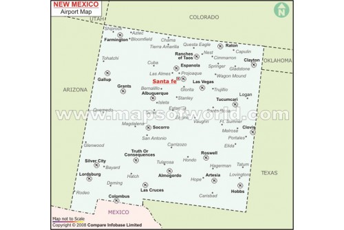 New Mexico Airports Map