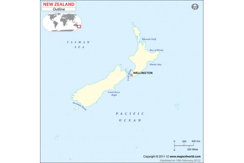 New Zealand Blank Map