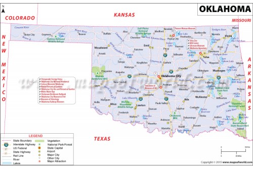 Reference Map of Oklahoma