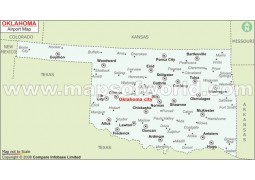Oklahoma Airports Map - Digital File