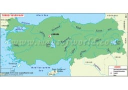 Turkey Rivers Map - Digital File