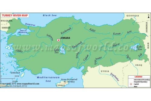 Turkey Rivers Map