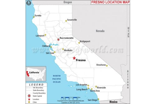 Fresno, California Location Map