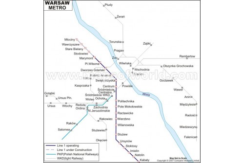 Warsaw Metro Map