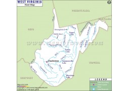 West Virginia River Map - Digital File