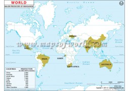 World Manganese Producing Countries Map - Digital File