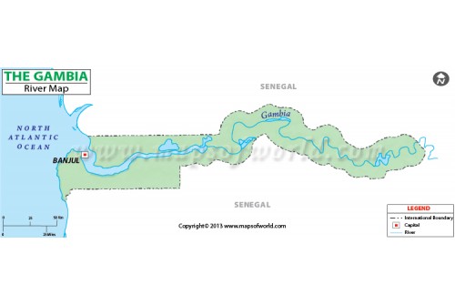 The Gambia River Map