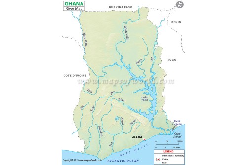 Ghana River Map