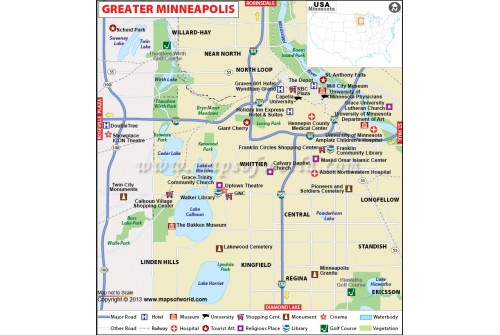 Greater Minneapolis City Map