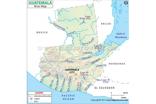 Guatemala River Map