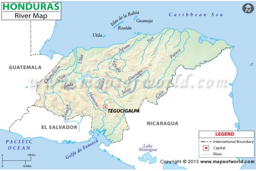 Honduras River Map