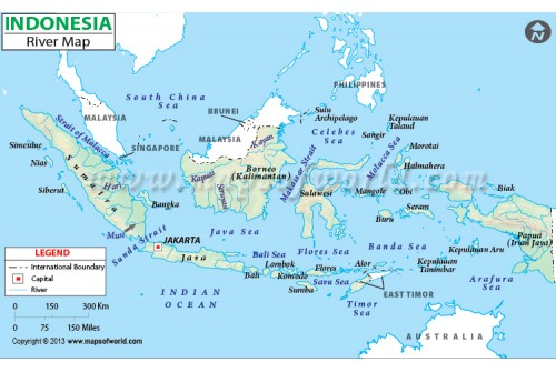 Indonesia River Map