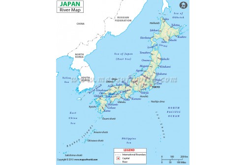 Japan River Map
