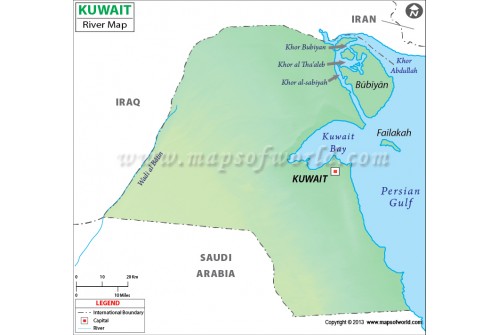 Kuwait River Map