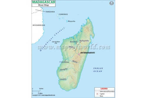 Buy Printed Madagascar River Map