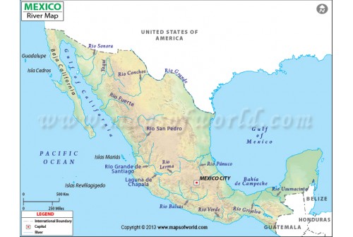 Mexico River Map