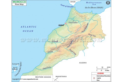 Morocco River Map