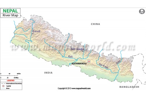 Nepal River Map