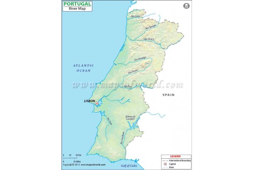 Portugal River Map