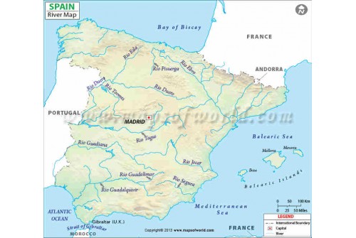 Spain River Map