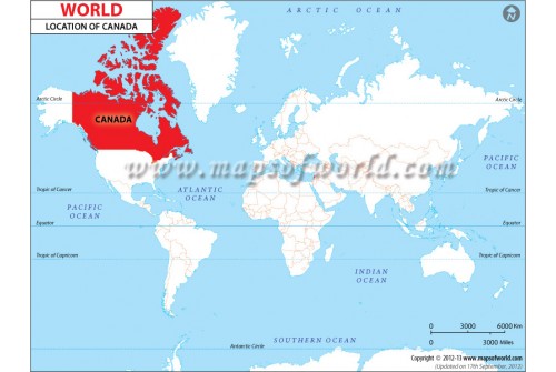 Canada Location Map 