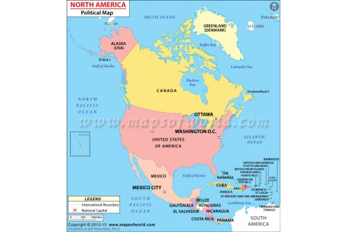North America Political Map 