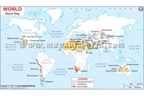 World Deserts Map