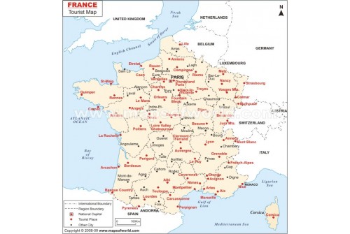 France Tourist Places Map