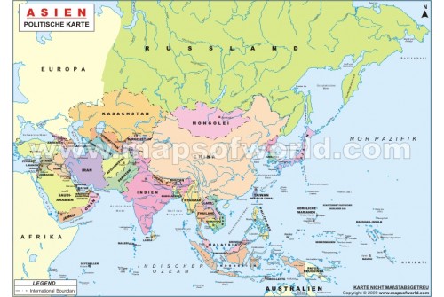 Politische Asienkarte 