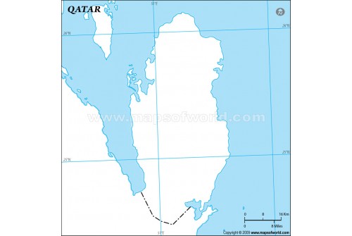 Qatar Outline Map