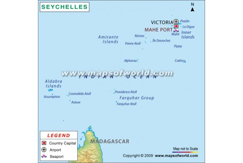 Mahe Port Map of Seychelles