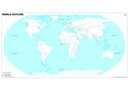 World Mercator Projection Map - Digital File