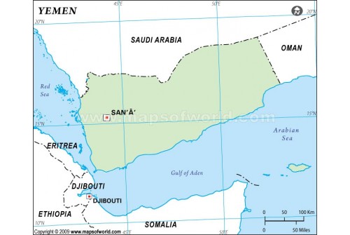 Yemen Outline Map