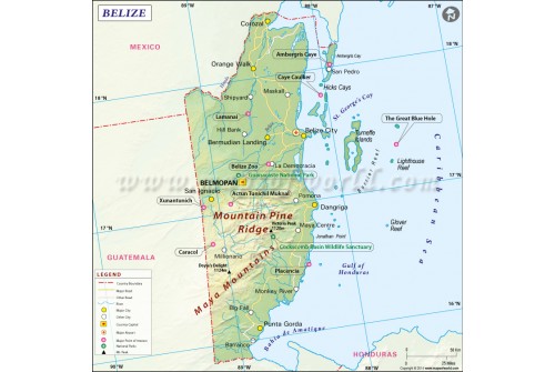 Map of Belize