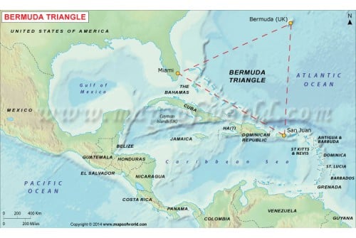 Map of Bermuda Triangle