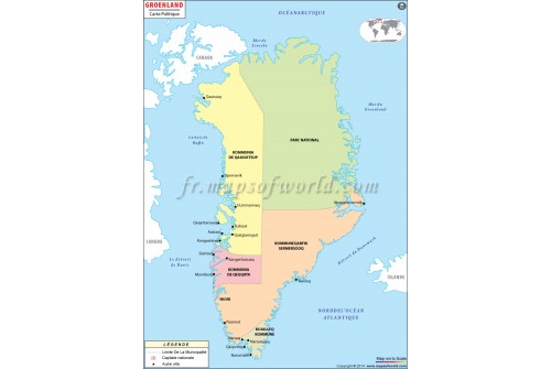 Greenland French Map