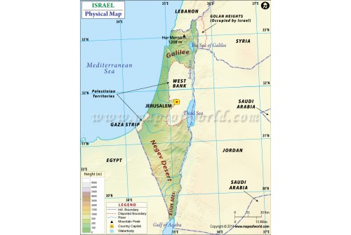 Israel Physical Map