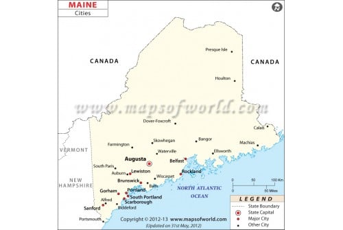 Map of Maine Cities