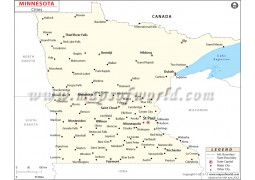 Minnesota Cities Map - Digital File