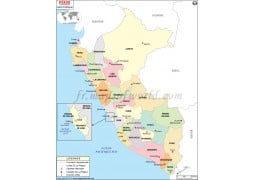 Peru French Map - Digital File