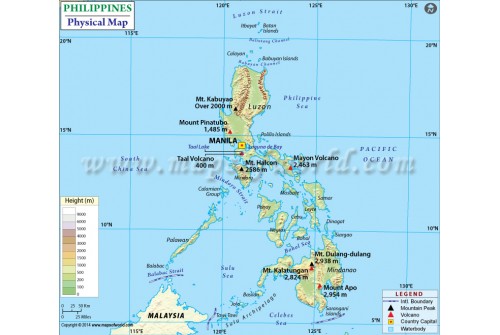 Philippines Physical Map
