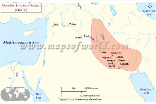 Akkadian Empire Map